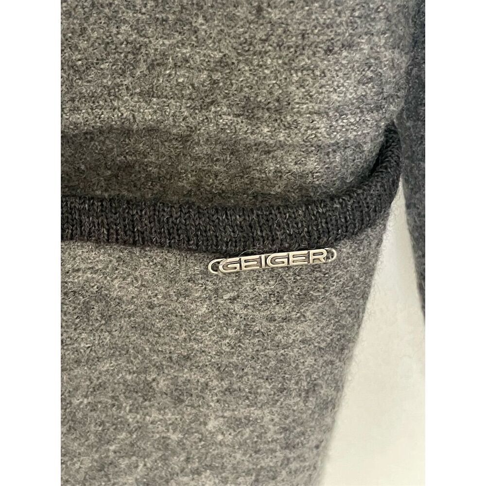 Geiger Women's Vintage Wool Jacket Gray Size 36 Mid-Length Button-Up - Picture 3 of 6